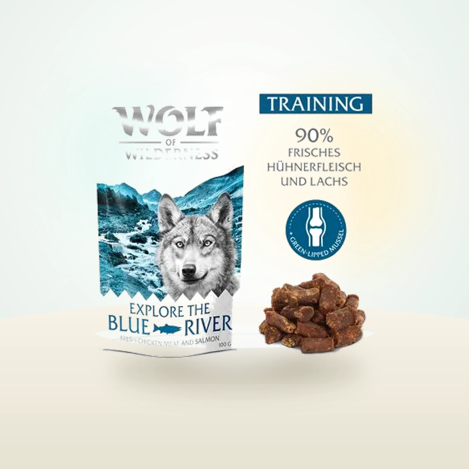Wolf of Wilderness Training “Explore the Blue River Huhn & Lachs