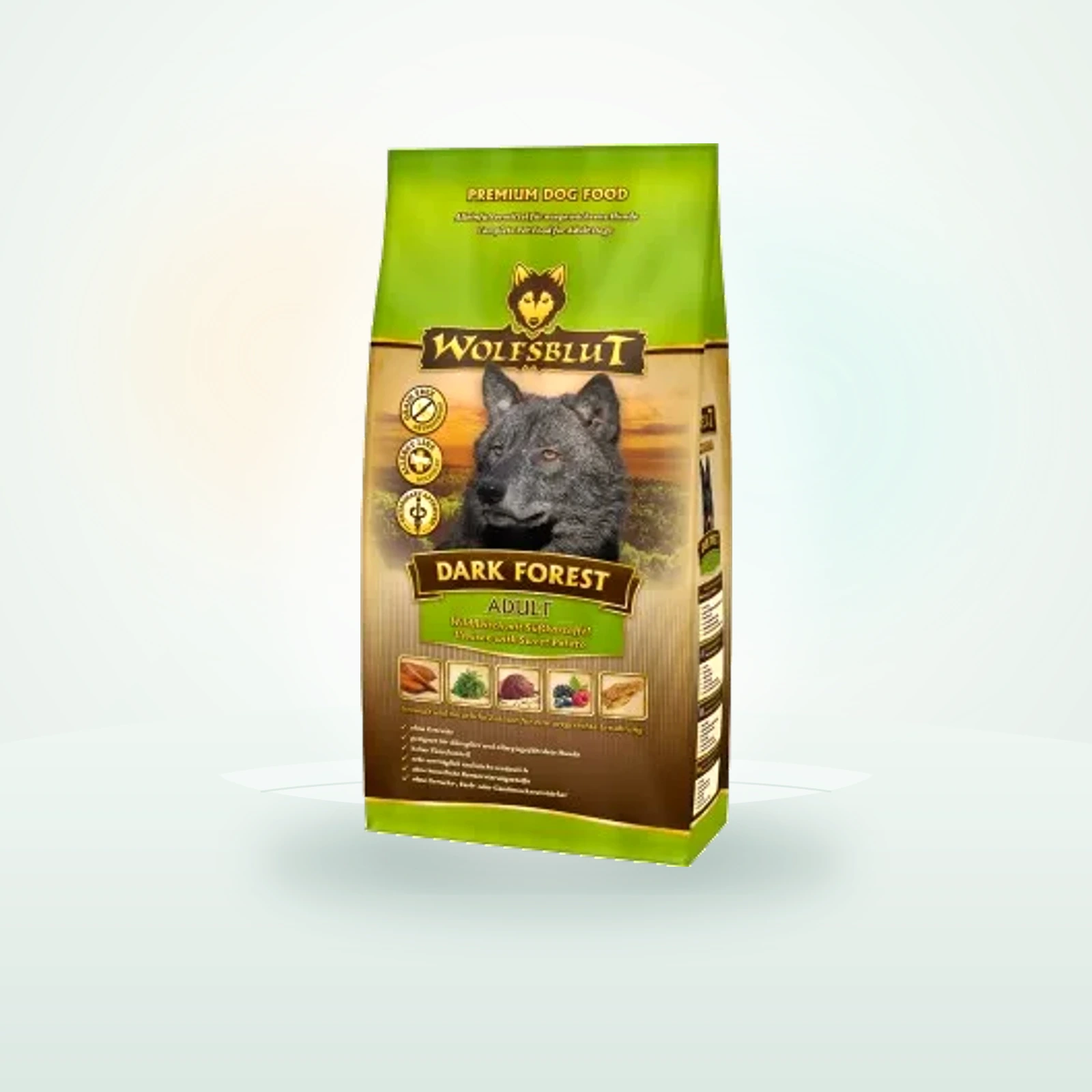 WOLFSBLUT Nassfutter Hund Adult Dark Forest mit Wild und Süßkartoffel