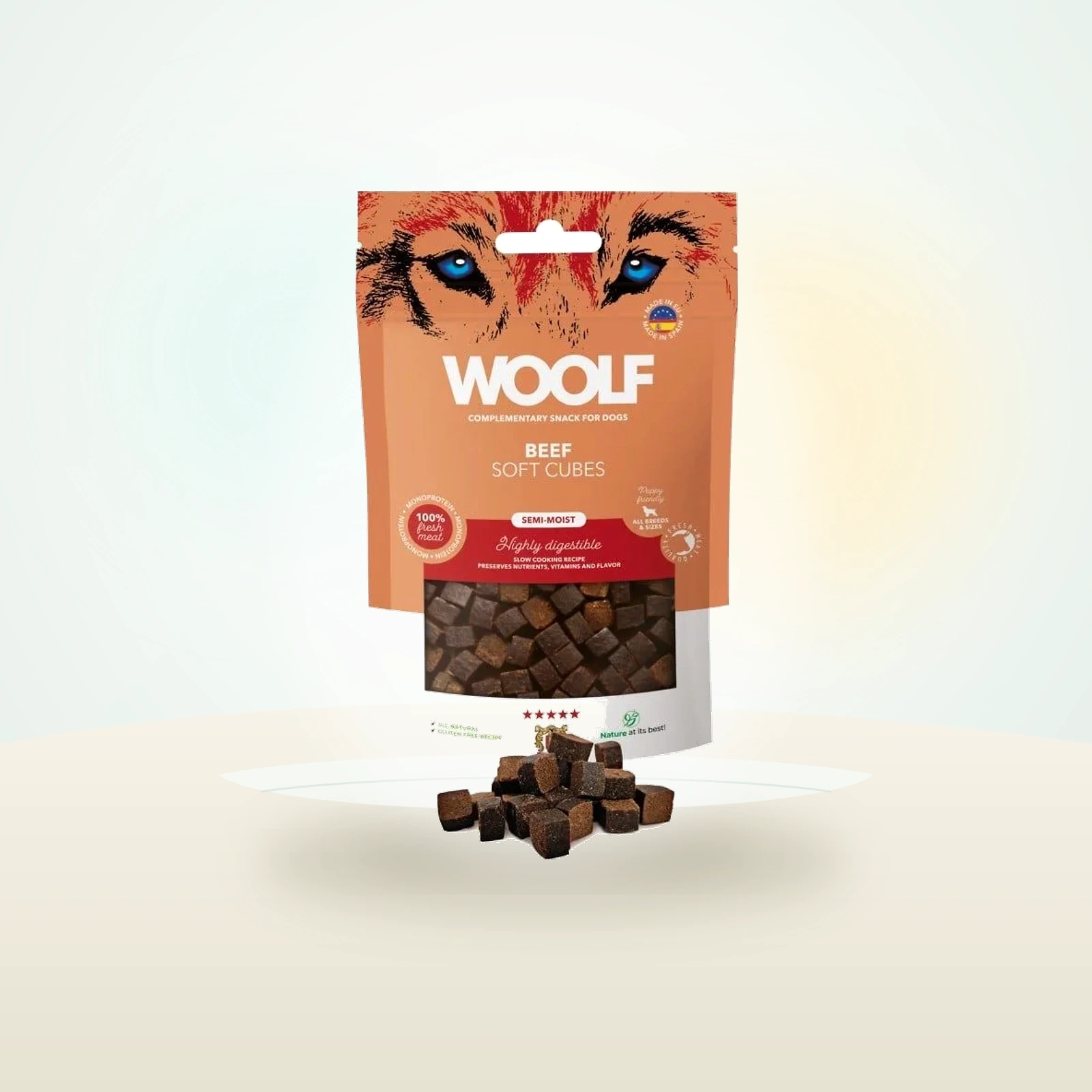 WOOLF Soft Cubes Beef Monoprotein miękkie kostki z wołowiną