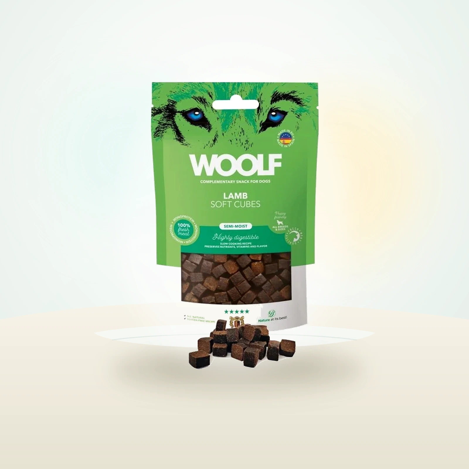 WOOLF Soft Cubes Lamb Monoprotein miękkie kostki z jagnięciną