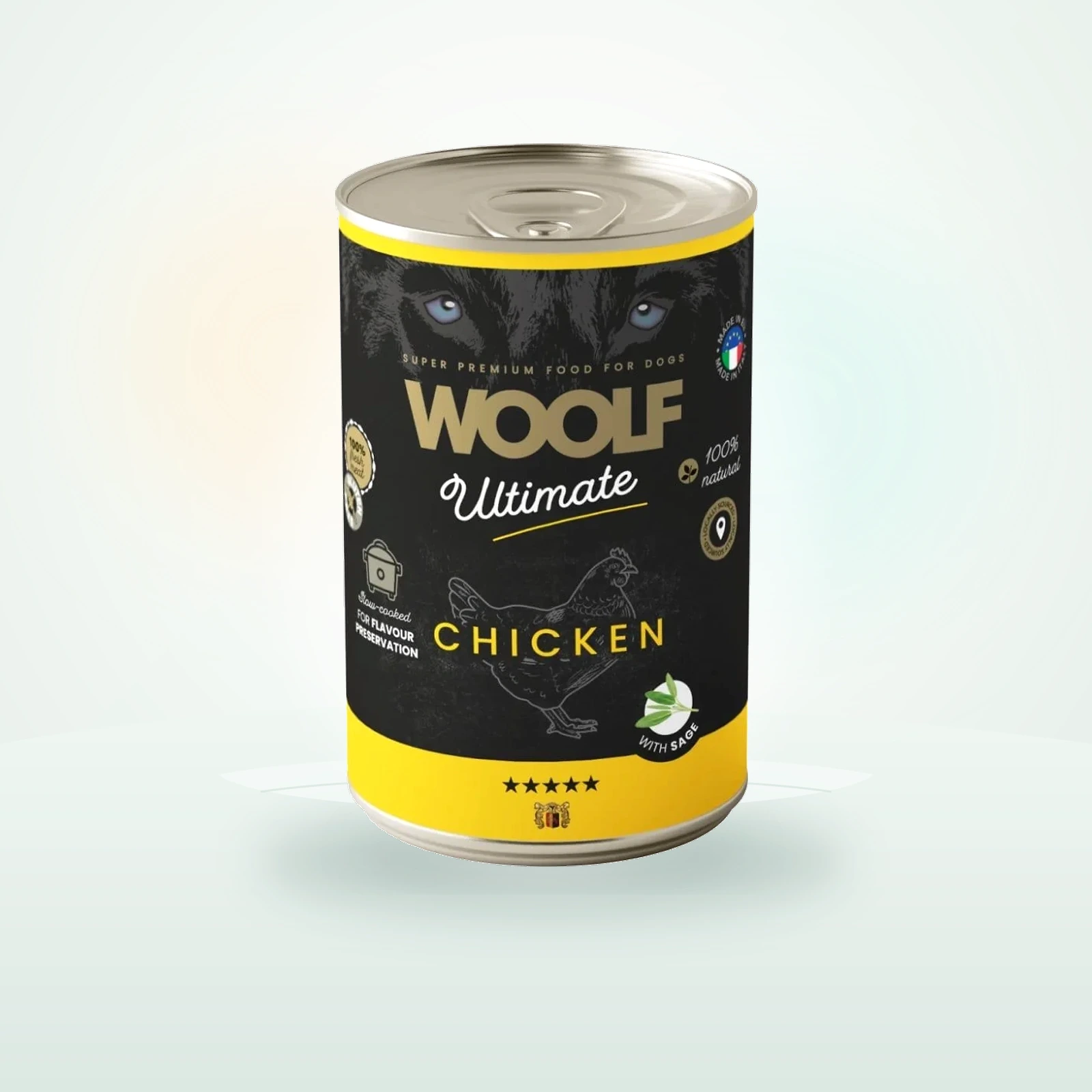 WOOLF Ultimate Adult Dog Chicken with Sage wilgotna karma z kurczakiem i szałwią dla psów