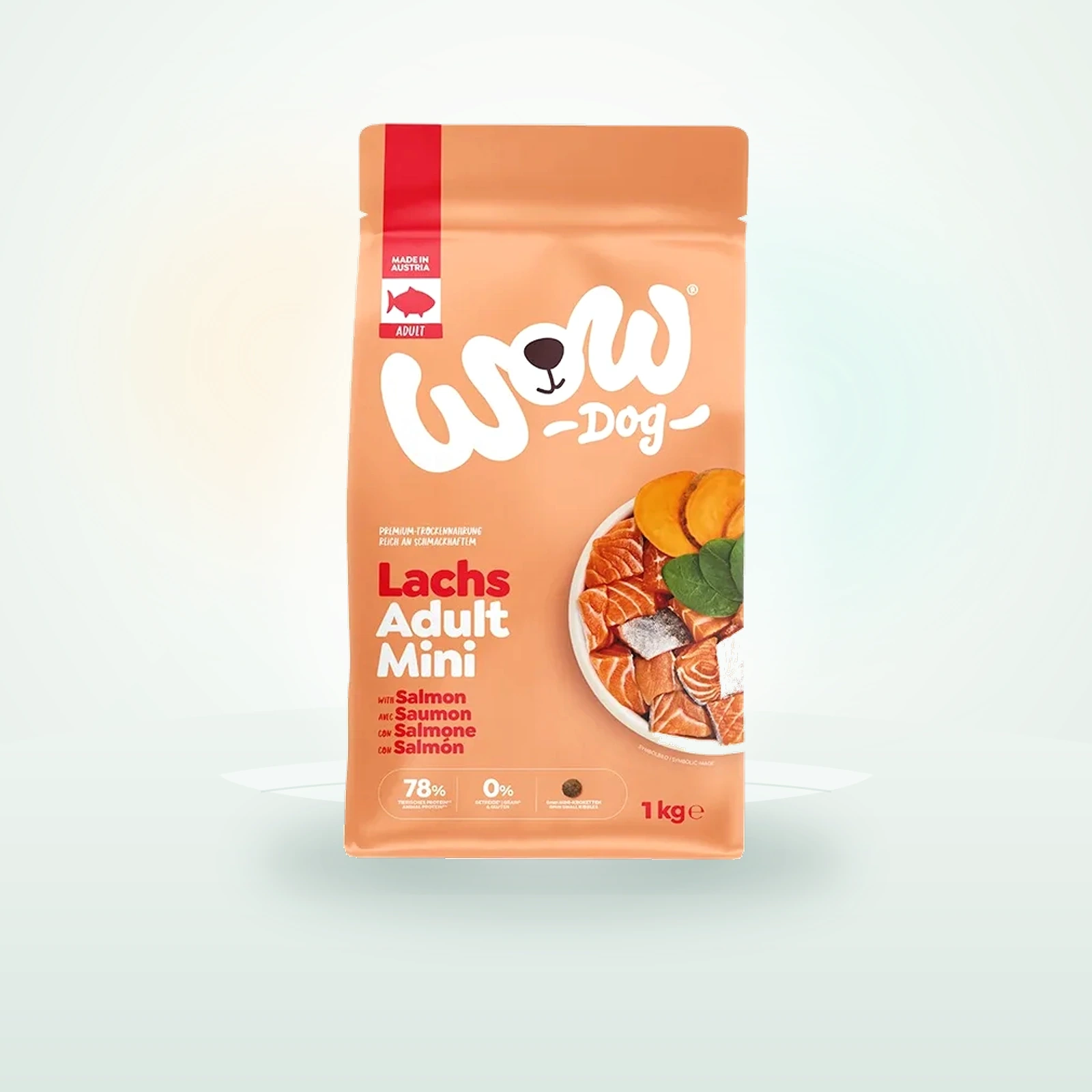 WOW DOG Trockenfutter für Hunde Minis Adult Lachs