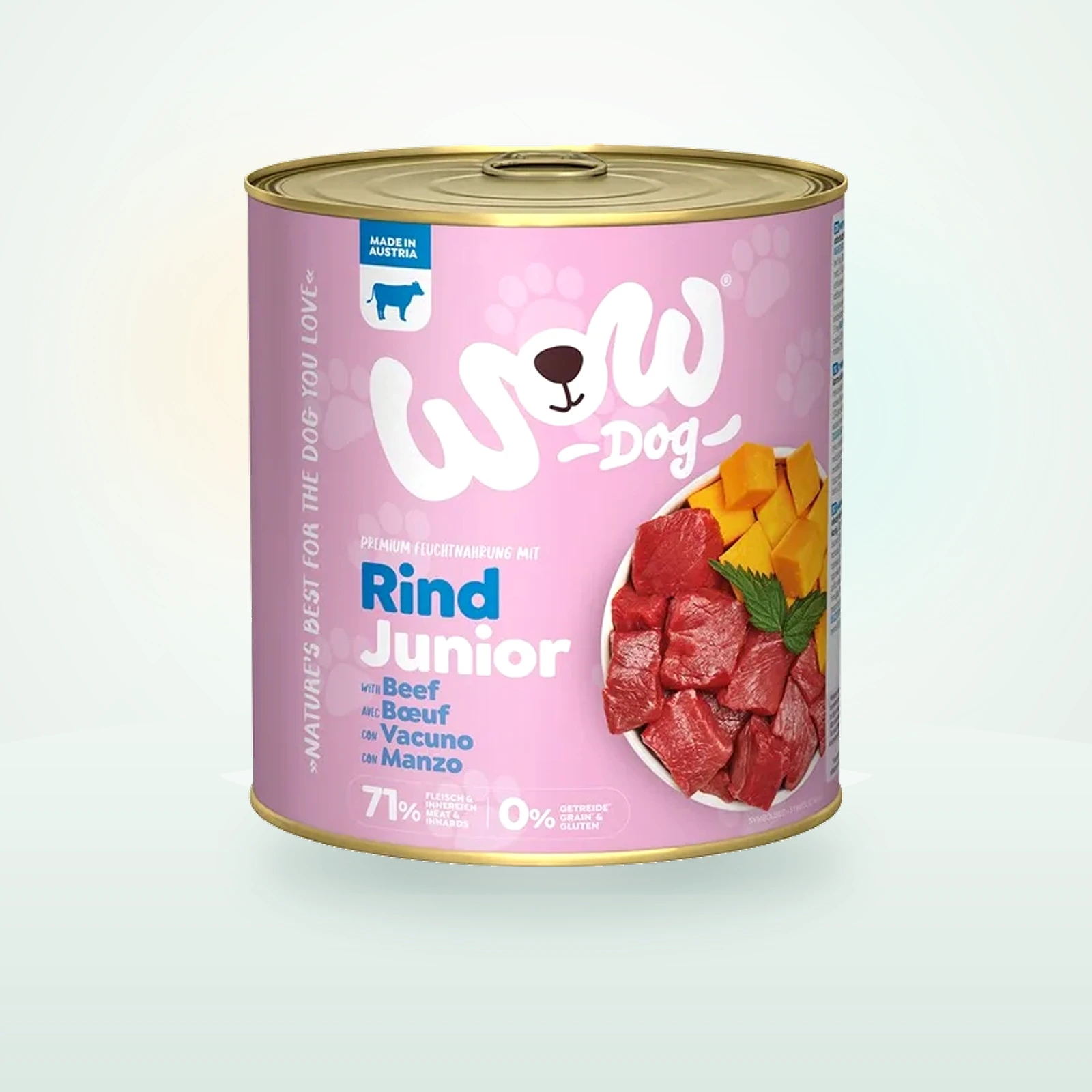 WOW Nassfutter Hund, Junior Rind mit Huhn