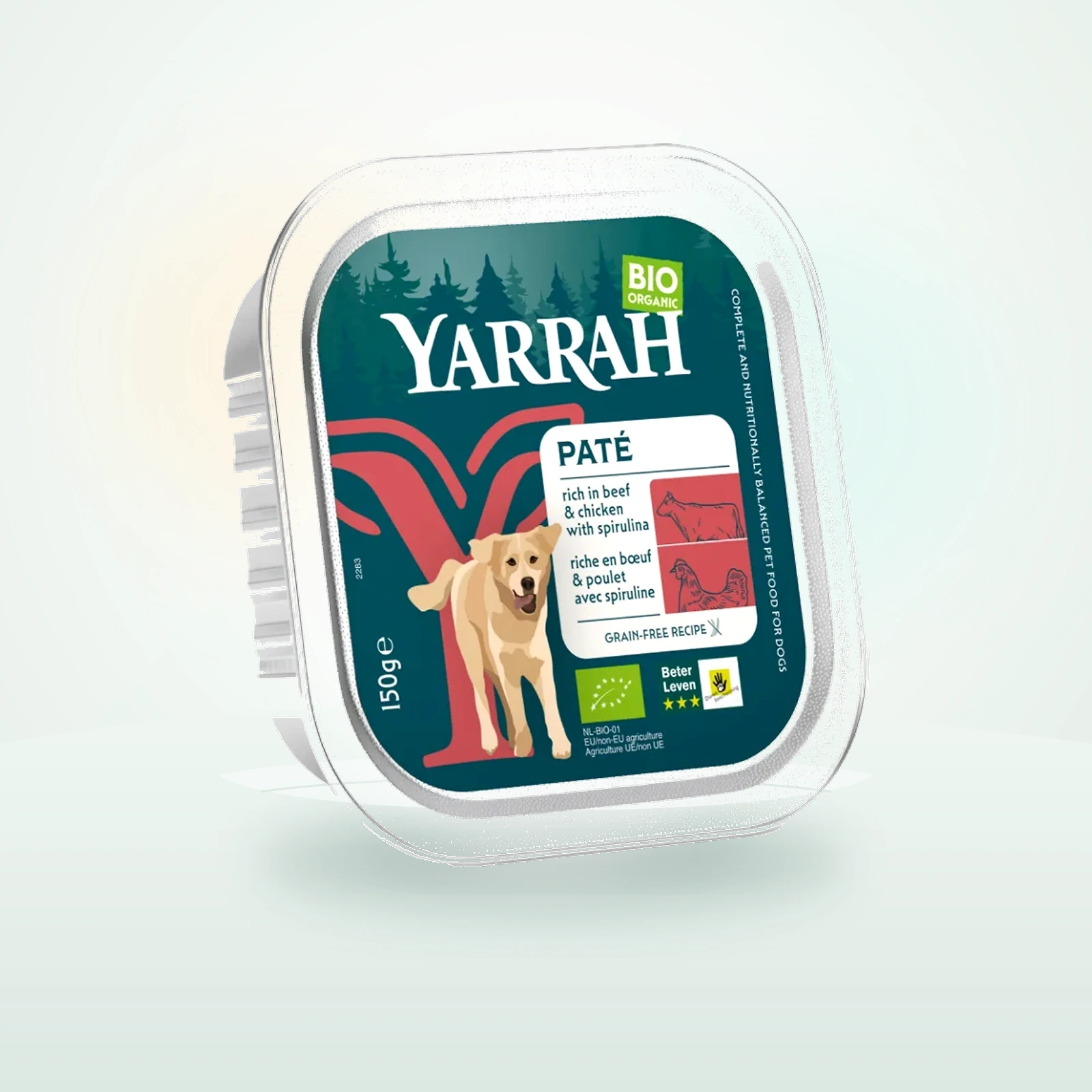 Yarrah Bio Natvoer Kuipje Paté met Rund en Kip