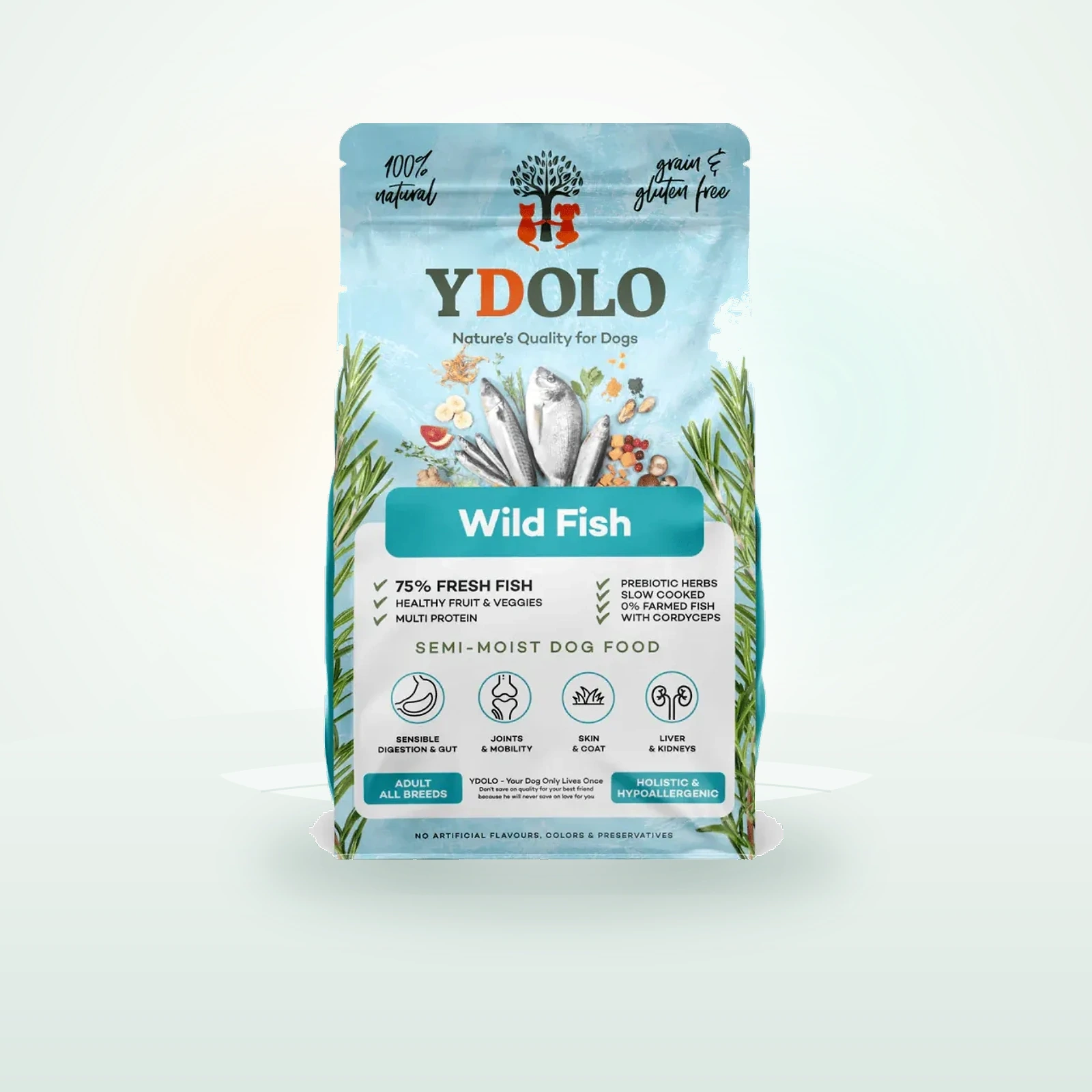 Ydolo Wild Fish Semi Moist Cold Pressed Dog Food